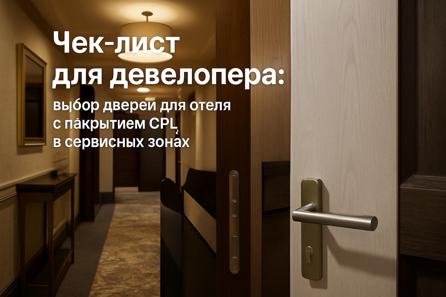 Практическое сравнение покрытий дверей для сервисных зон отелей, особенности CPL, критерии выбора и важные параметры для девелоперов и проектировщиков.