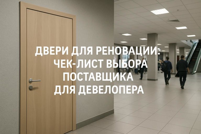 Практический чек-лист для выбора поставщика дверей для реновации гостиниц, офисов, медучреждений и учебных заведений. Ключевые требования и критерии.