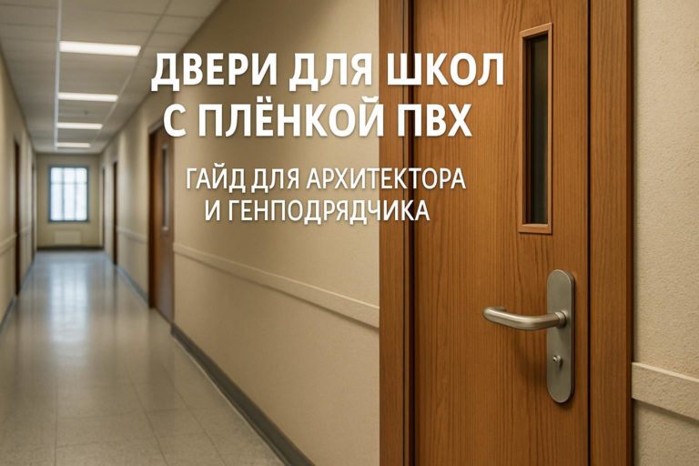 ПВХ-пленка в дверях для школ: особенности, преимущества, требования, дизайн и выбор с учётом эксплуатационных условий.