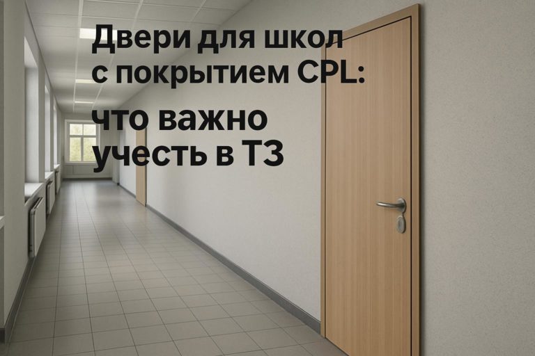Практические рекомендации по выбору дверей для школ с CPL покрытием: сравнение по ресурсу, особенности материалов и критерии для технического задания.