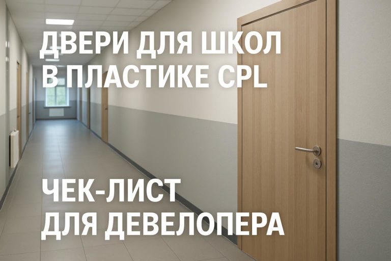 Обзор дверей для школ с покрытием CPL: сравнение по ресурсу, практичность и рекомендации для девелоперов и архитекторов.