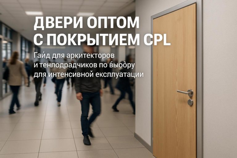 Руководство для архитекторов и генподрядчиков по выбору дверей оптом с покрытием CPL — надежность, износостойкость и подход к объектам с высокой проходимостью.