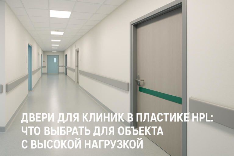 Двери для клиник в пластике HPL – идеальное решение для интенсивной эксплуатации медицинских объектов с высоким уровнем гигиены и износостойкости.
