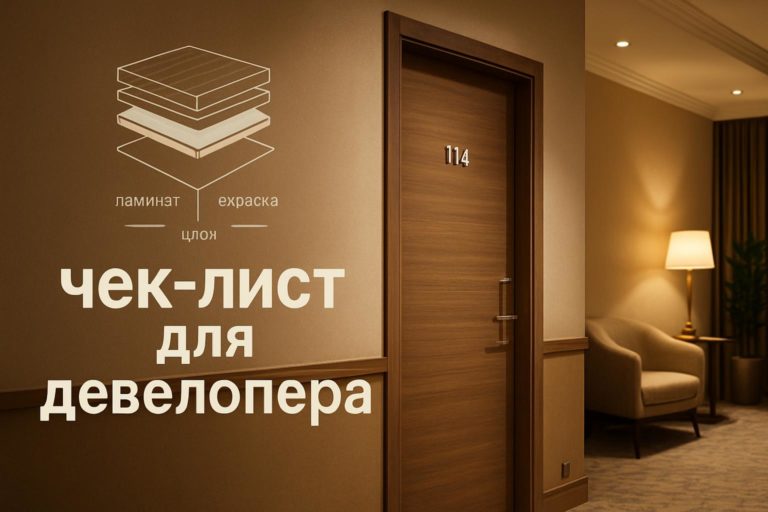 Практический чек-лист выбора ламинированных дверей для гостиниц с анализом преимуществ и недостатков в сравнении с окраской и шпоном.