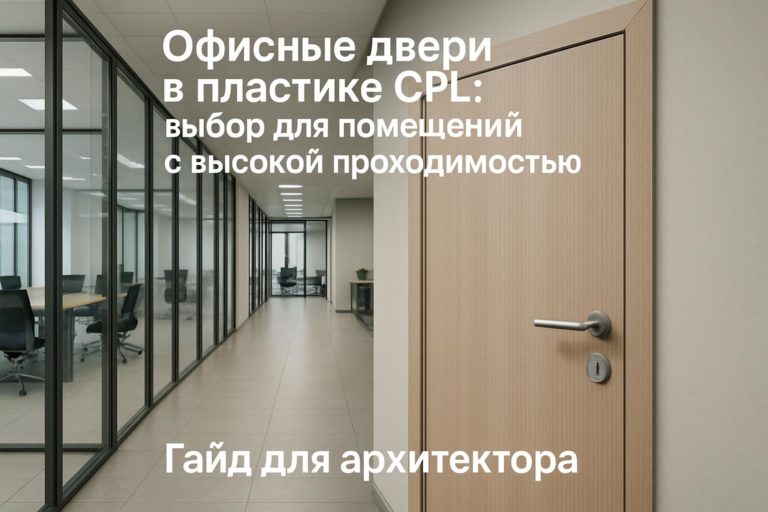Практический гайд по выбору офисных дверей с покрытием CPL для объектов с высокой нагрузкой: конструкция, требования, материалы, эксплуатация и дизайн.