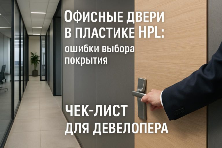 Чек-лист для девелопера по выбору офисных дверей с покрытием HPL: ошибки, требования и практические советы для офисных проектов и B2B закупок.