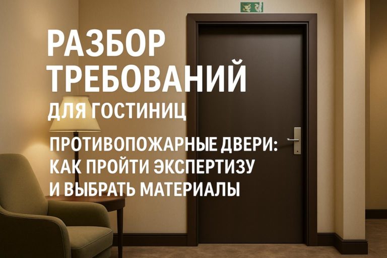 Практическое руководство по выбору противопожарных дверей для отелей, разбор требований и материалов для успешной экспертизы и эксплуатации.