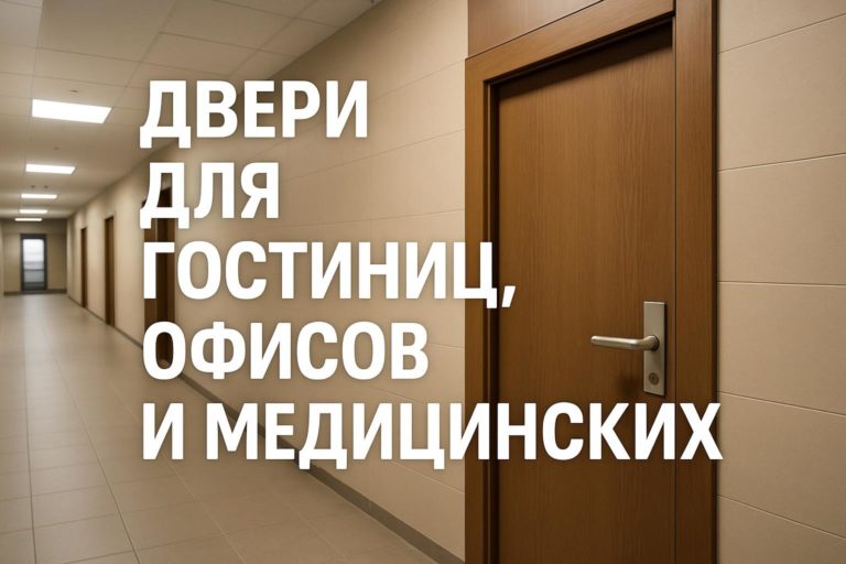 Практическое руководство по выбору дверей для гостиниц, офисов и медицинских учреждений, включая противопожарные и звукоизоляционные решения.