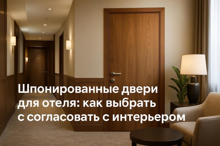 Практические рекомендации по выбору шпонированных дверей для гостиничных объектов. Как учитывать интерьер, требования и материалы для B2B и B2G проектов.