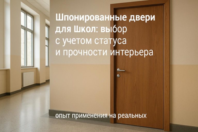 Практическое руководство по шпонированным дверям для учебных заведений. Требования, материалы, отделки и опыт реальных проектов.