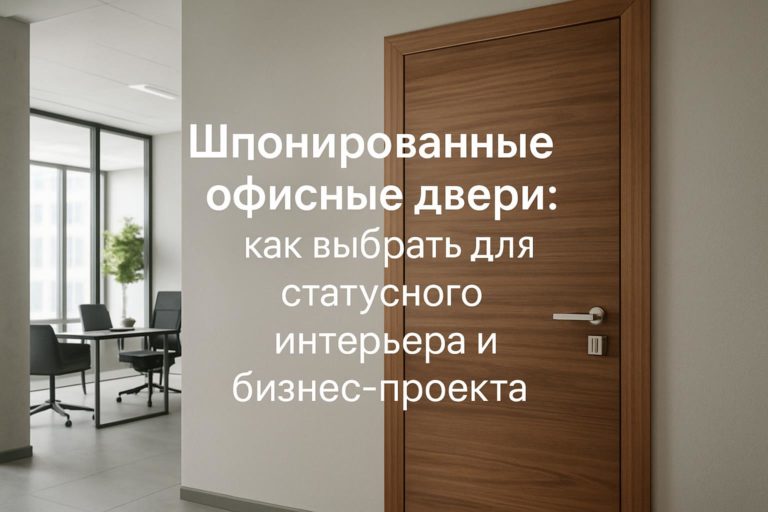Профессиональный выбор шпонированных офисных дверей для бизнес-объектов и дизайна. Практические критерии и варианты отделки для статусного интерьера.