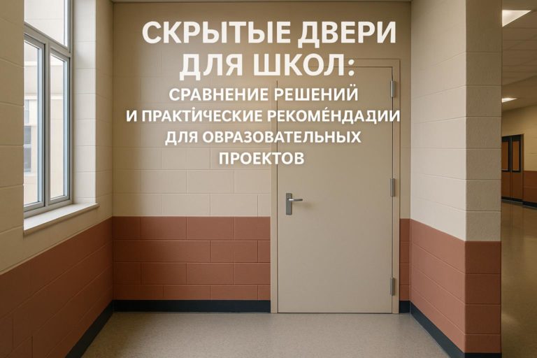 Практическое руководство по выбору скрытых дверей для школ: требования, материалы, варианты отделки и советы для проектировщиков и заказчиков.
