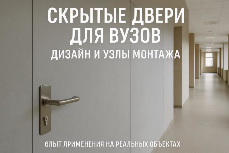 Как выбрать и смонтировать скрытые двери для вузов с учетом дизайна и особенностей эксплуатации. Практические рекомендации для застройщика и генподрядчика.