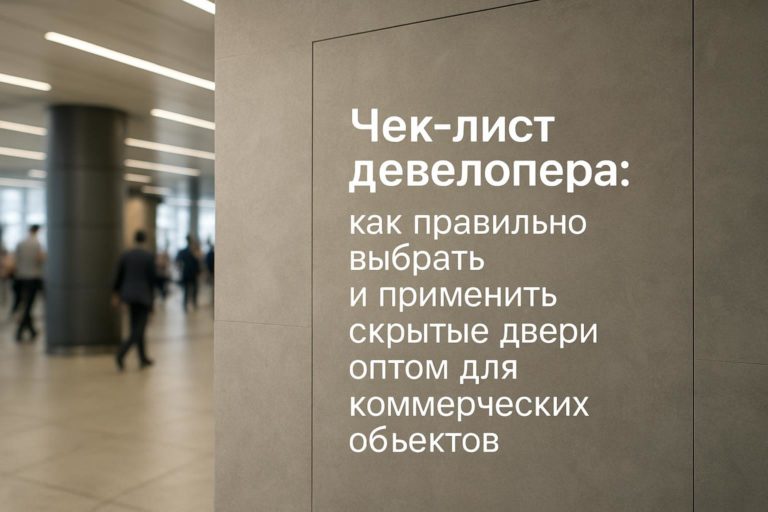 Ключевые требования и узлы примыкания скрытых дверей оптом для гостиниц, офисов и медучреждений. Практические советы для девелоперов и проектировщиков.