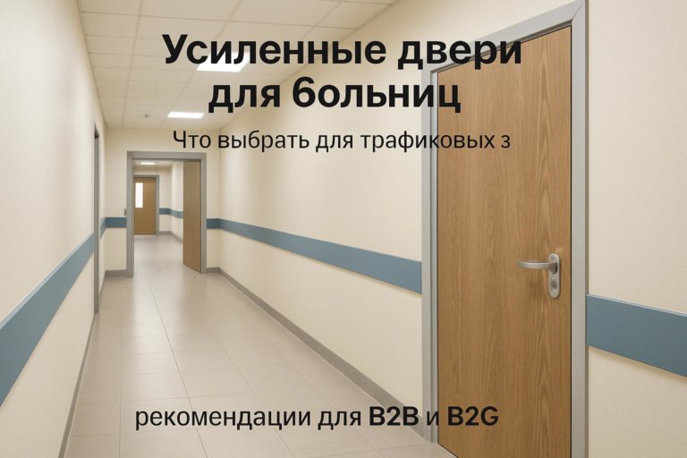 Рекомендации по выбору усиленных дверей для больниц: требования, материалы, эксплуатация в зонах с интенсивным трафиком для B2B и B2G проектов.