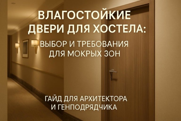 Как выбрать влагостойкие двери для хостела с учетом особенностей мокрых зон, материалов, конструкций и требований эксплуатации для гостиничных объектов.