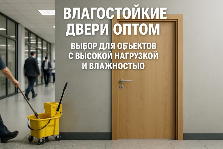 Влагостойкие двери оптом — надежное решение для гостиниц, медучреждений и офисов с высоким уровнем влажности и проходимости.