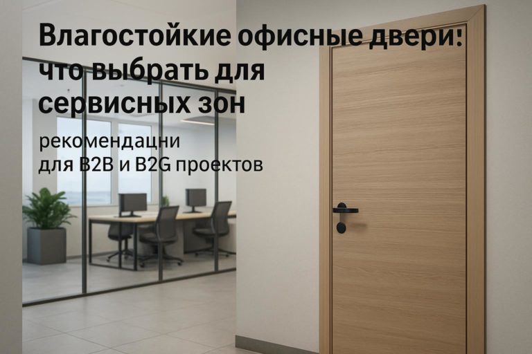 Рекомендации по выбору влагостойких офисных дверей для сервисных зон в объектах B2B и B2G: практично, надежно и с учетом специфики эксплуатации.