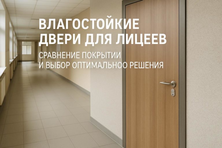 Обзор влагостойких дверей для лицеев с анализом покрытий. Поможет собственникам, дизайнерам и строительным компаниям выбрать надежные двери для учебных заведени