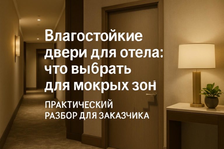 Как выбрать влагостойкие двери для отеля, подходящие для мокрых зон: основные параметры, материалы и конструктивные особенности. Практические советы для заказчи