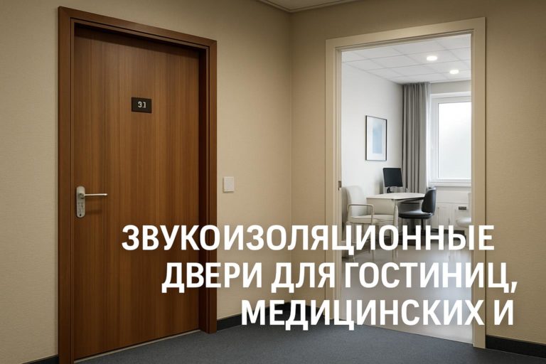 Руководство по выбору звукоизоляционных дверей для гостиниц, медицинских учреждений и офисов: типы, материалы, отделка и сертификация.