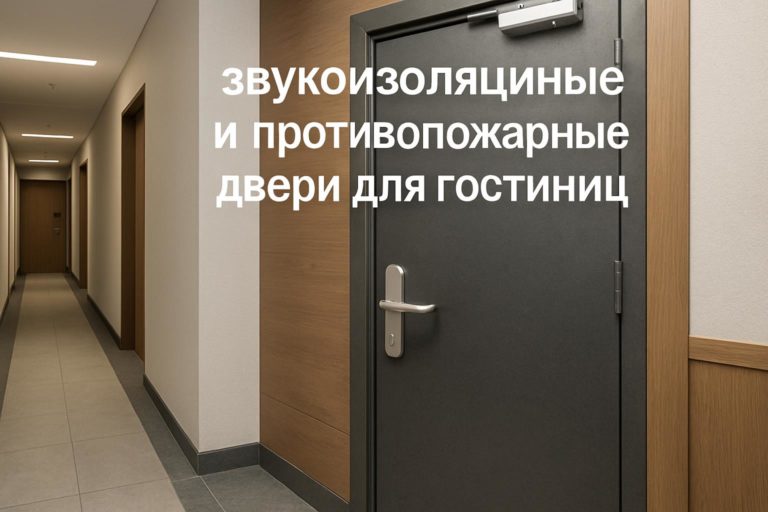 Руководство по выбору звукоизоляционных и противопожарных дверей для гостиниц, включая стандарты, материалы и отделку.