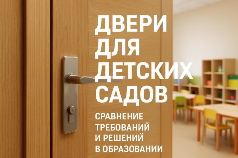 Анализ технических и эксплуатационных требований к дверям в детских садах и школах. Сравнение основных материалов и решений.