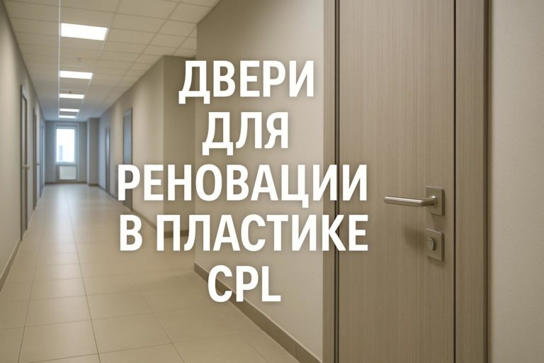 Обзор дверей для реновации в пластике CPL и сравнение с HPL. Выбор материалов для гостиниц, офисов, медучреждений и образовательных объектов.