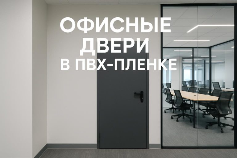 Разбор офисных дверей в ПВХ-пленке: преимущества, недостатки и сравнение с окраской и ламинатом для бизнес-объектов.