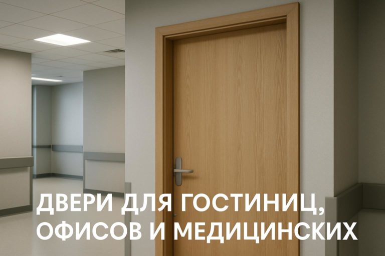 Обзор актуальных тенденций в производстве дверей для гостиниц, офисов и медицинских учреждений в 2026 году, включая новые материалы, технологии и требования без