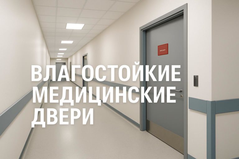 Обзор влагостойких медицинских дверей с акцентом на стойкость к влажности и уборке для больниц и медицинских учреждений.