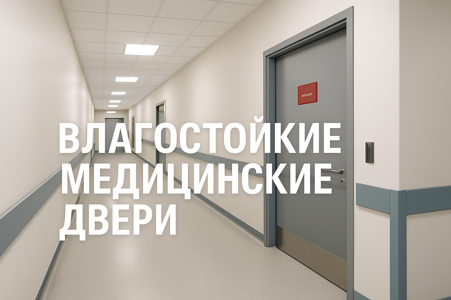 Обзор влагостойких медицинских дверей с акцентом на стойкость к влажности и уборке для больниц и медицинских учреждений.