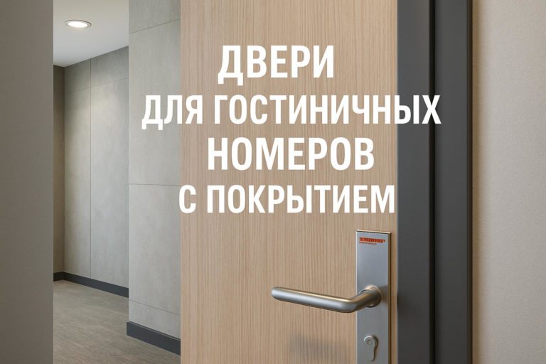 Экономичные двери для гостиниц с покрытием ламинатин: надежность, звукоизоляция, противопожарные нормы и разнообразие отделок для B2B и B2G проектов.