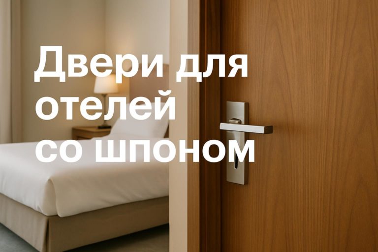 Обзор дверей для отелей со шпоном: типы, отделки и ключевые требования дизайнеров и генподрядчиков.