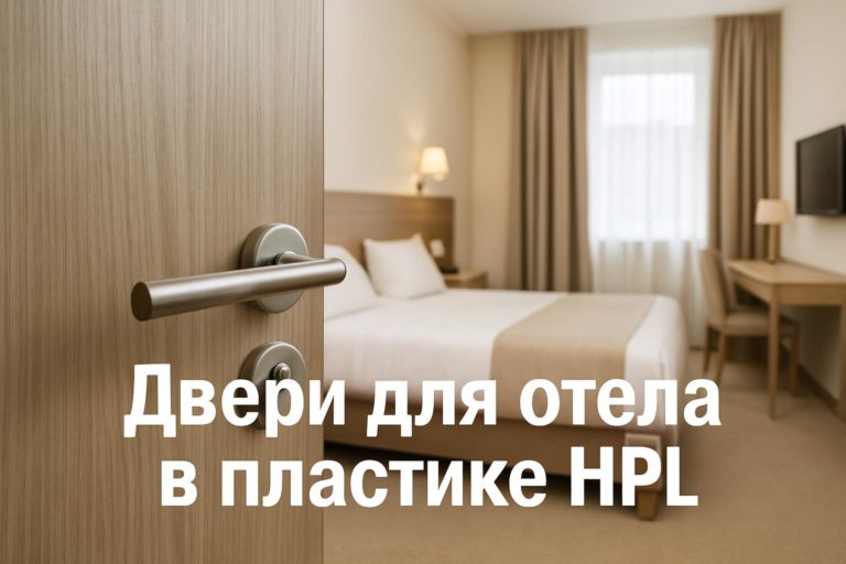 Применение дверей с покрытием HPL в отелях обеспечивает высокую износостойкость и надежность для интенсивной эксплуатации.