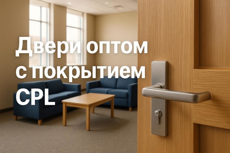 Двери оптом с покрытием CPL — практичное и долговечное решение для гостиниц, офисов и медицинских учреждений с высокими требованиями к износостойкости.