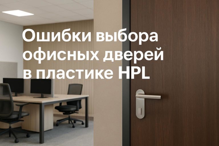 Распространённые ошибки при выборе офисных дверей в пластике HPL. Практичный чек-лист для девелоперов, дизайнеров и строительных компаний.