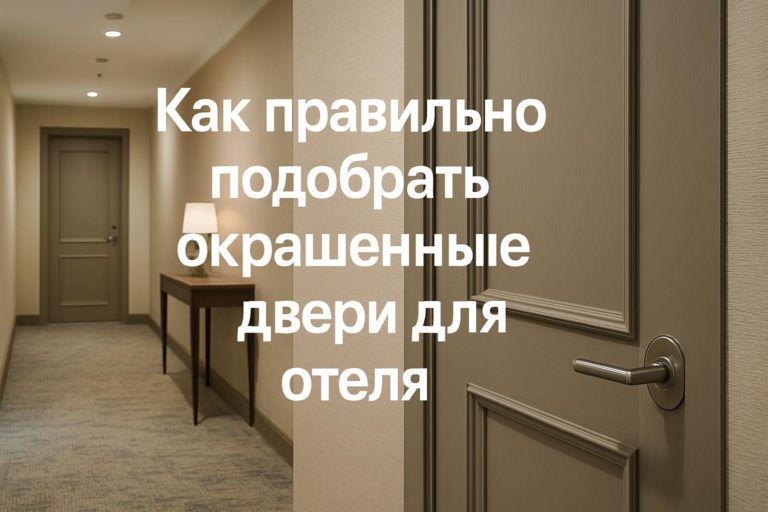 Советы по выбору окрашенных дверей для отеля с учётом дизайна, противопожарных норм и функциональных требований.