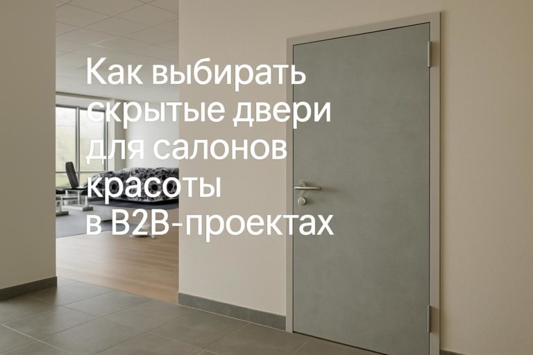 Советы по выбору скрытых дверей для салонов красоты в B2B-проектах: особенности, варианты отделки и требования к качеству.