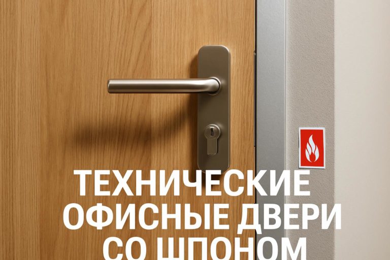 Обзор технических офисных дверей со шпоном: материалы, эксплуатационные требования, отделки и особенности выбора для B2B и B2G объектов.