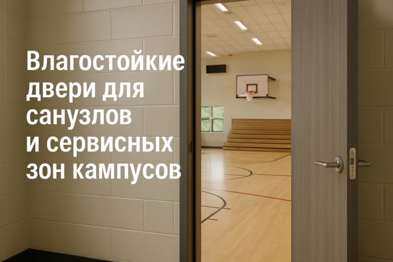 Обзор требований к влагостойким дверям для санузлов и сервисных зон в учебных заведениях. Материалы и стандарты для долговечности и надежности.