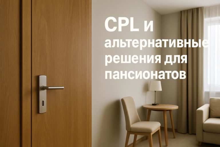 Как сравнить CPL, HPL, окраску, ПВХ и шпон для дверей в пансионате: зоны применения, риски, спецификация и проверка документов.