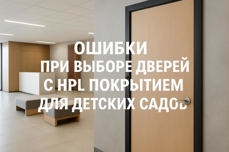 Какие ошибки допускают при выборе дверей для детских садов с HPL-отделкой: что проверить в проекте, конструкции, кромке, уходе и документации.
