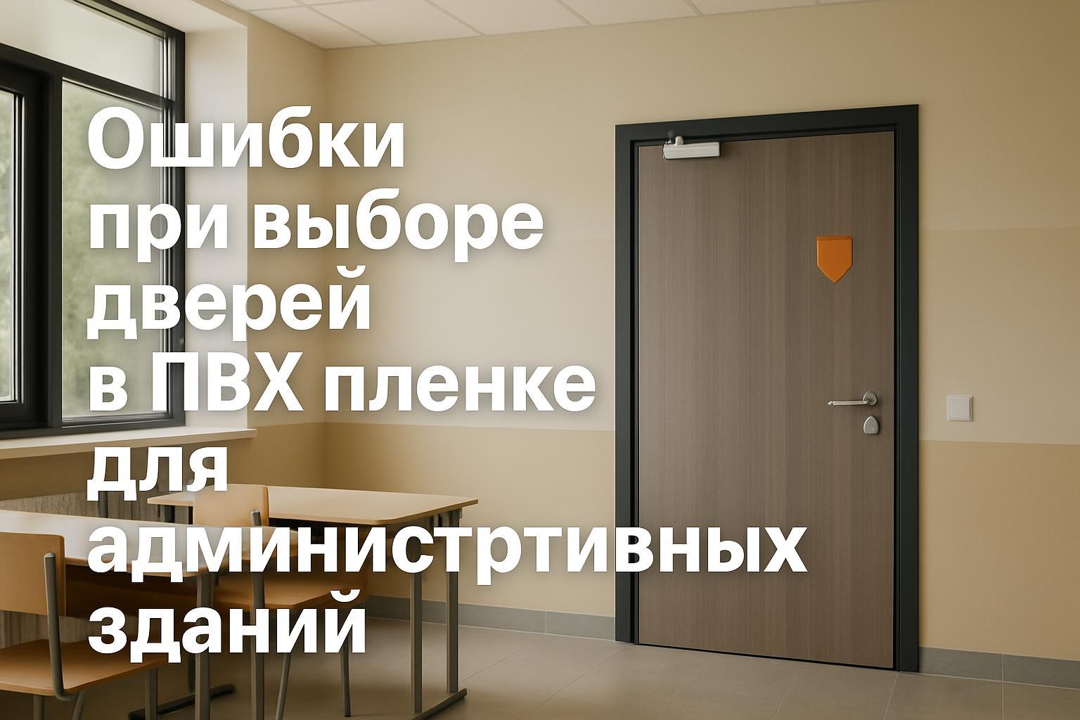 Какие ошибки допускают при выборе дверей в ПВХ пленке для административных зданий и что нужно проверить в проекте, конструкции и документации.