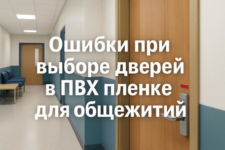 Какие ошибки допускают при выборе дверей для общежитий с ПВХ-покрытием и что нужно проверить в проекте, паспорте и карточке дверного блока.